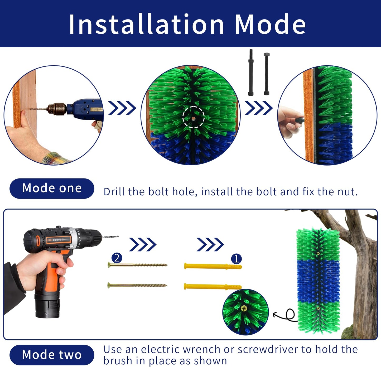 Livestock Scratching Brush Goat Scratcher Full Massage Grooming Brush with 8 Screws for Cattle, Sheep, Horses, Pigs