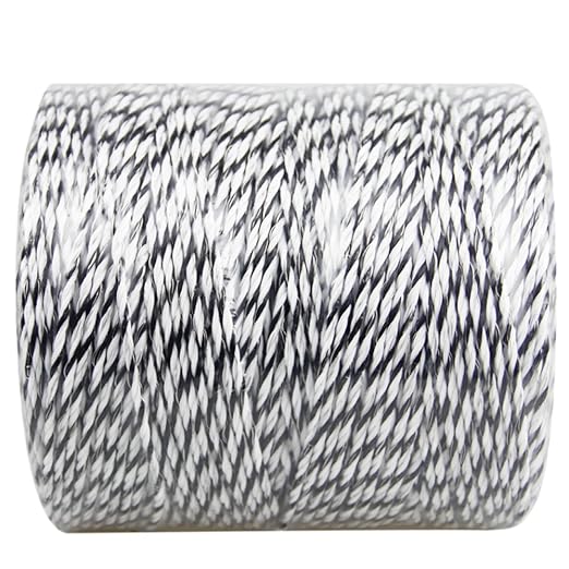 Portable Electric Fence Polywire, 1312 Feet 400 Meter, 9 Conductors, Black and White Color