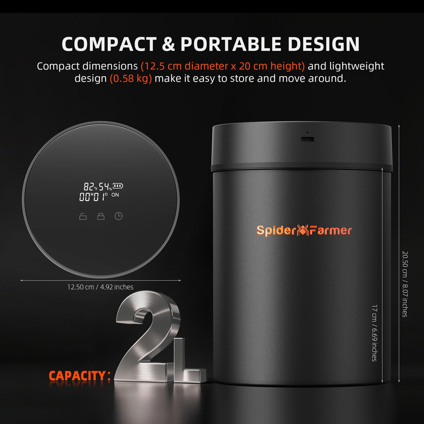 Spider Farmer New Auto-Cure Smart Jar, 2L Portable Vacuum Seal Container with 4 x 62% Humidity Packs and Auto Drip Irrigation System Kits with 13-Gallon Bucket