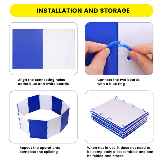 NAOEDEAH Chick Starter Kit Chicken Brooder Box for 15 Ducks Chicks Portable Coop & Chicken Cage Dog Playpen Panels for Small Animal