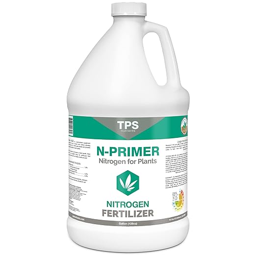 TPS NUTRIENTS N-Primer Nitrogen Supplement for Fast Vegetative Growth, Promotes Dark Green Leaves Gallon (128 oz)