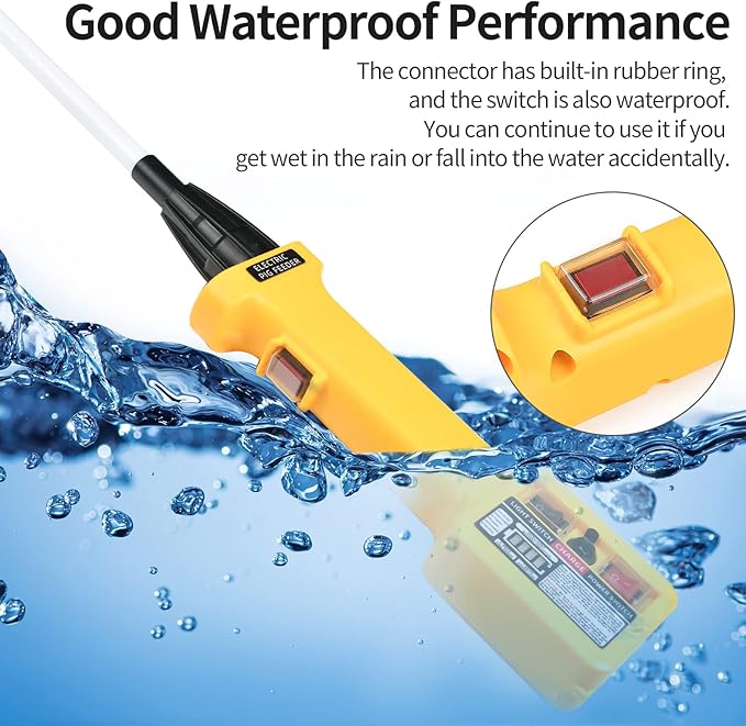 Electric Livestock Prod for Cattle, Cow, Dog, Hog, Goat, and Sheep. Rechargeable Cattle Prod with LED Light, Equipped with Flexible Shaft Cattle Prod Stick