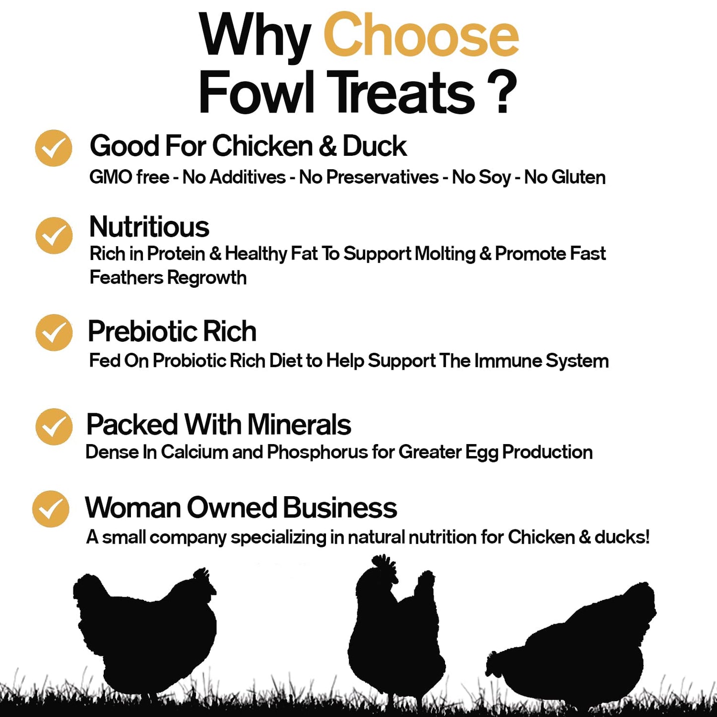 Fowl Treats Naturally Fortified Treats – Protein Rich Supplement Suitable for Chickens, Hens and Ducks, Hand Mixed with USA Grown Ingredients – Salo Tera Blend – 32oz