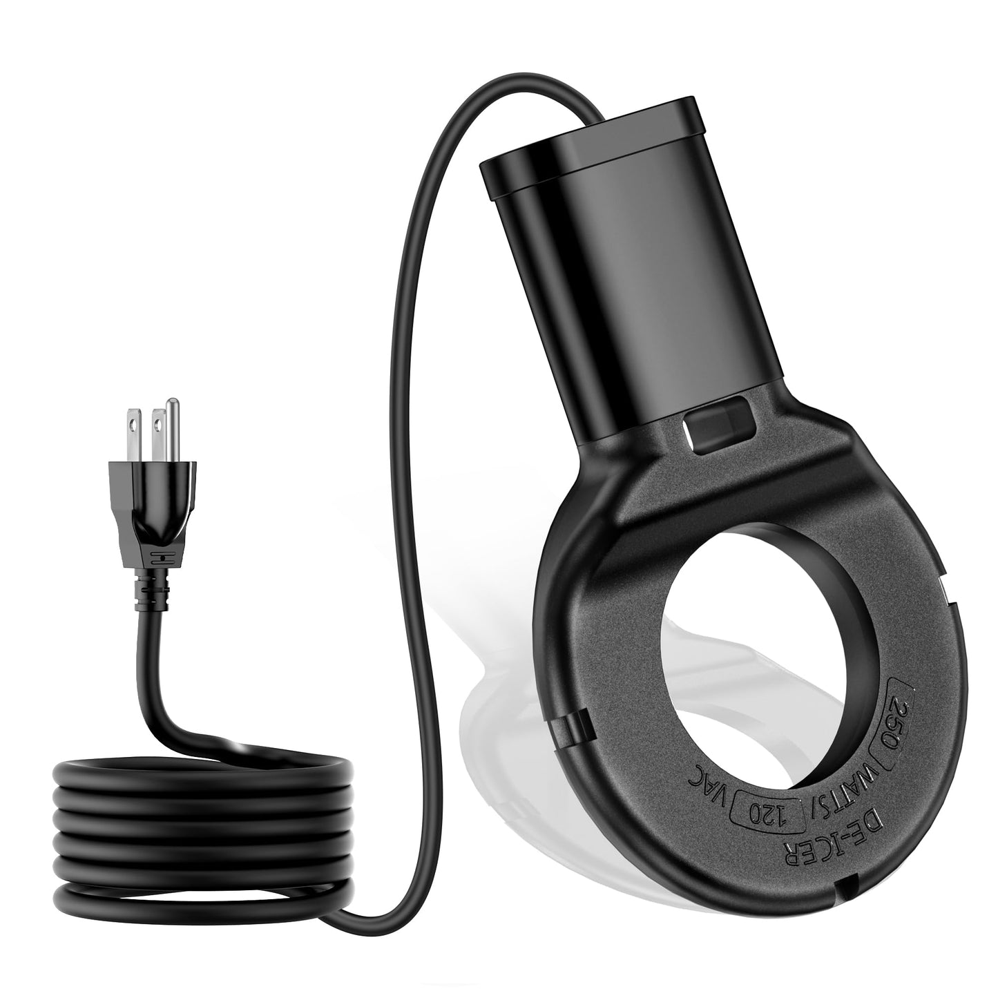 250W Utility De-Icer Submergible Cast Aluminum Chicken Water Heater for Livestock Tank Heater Winter Bird Bath Heater Black