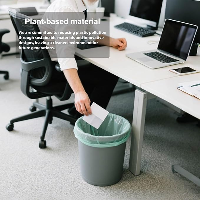 Small Compost Bags 2.6 Gallon Trash Bag, EcoSilva 125 Count Small Compost Bags for Countertop Bin, Compostable Trash Bags 2.6 Gallon Compostable Food Scrap Bag for Kitchen Bathroom Office