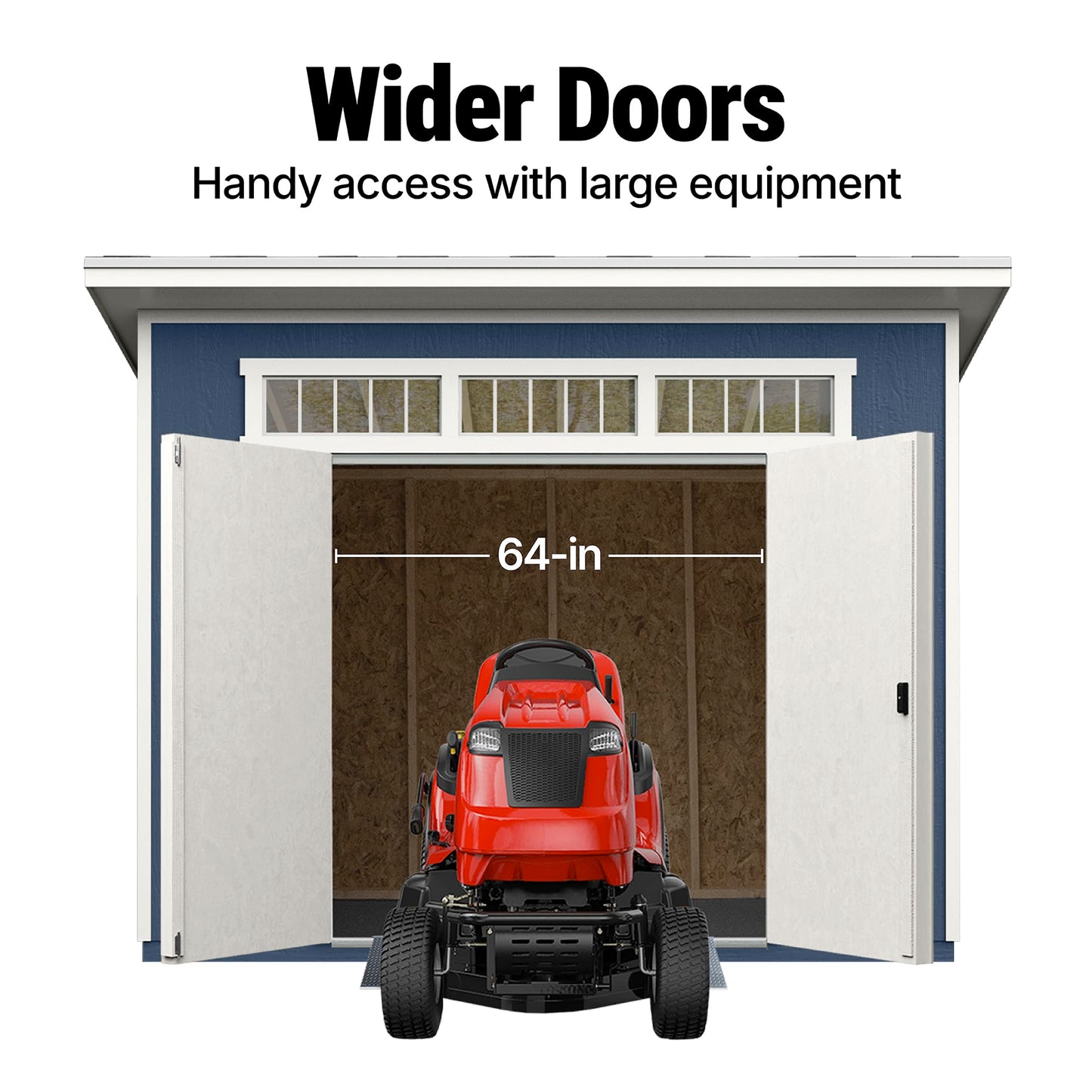Handy Home Products Olympia 10x7.5 Wood Storage Shed with Floor Kit- Does not Include Paint or Roofing Shingles
