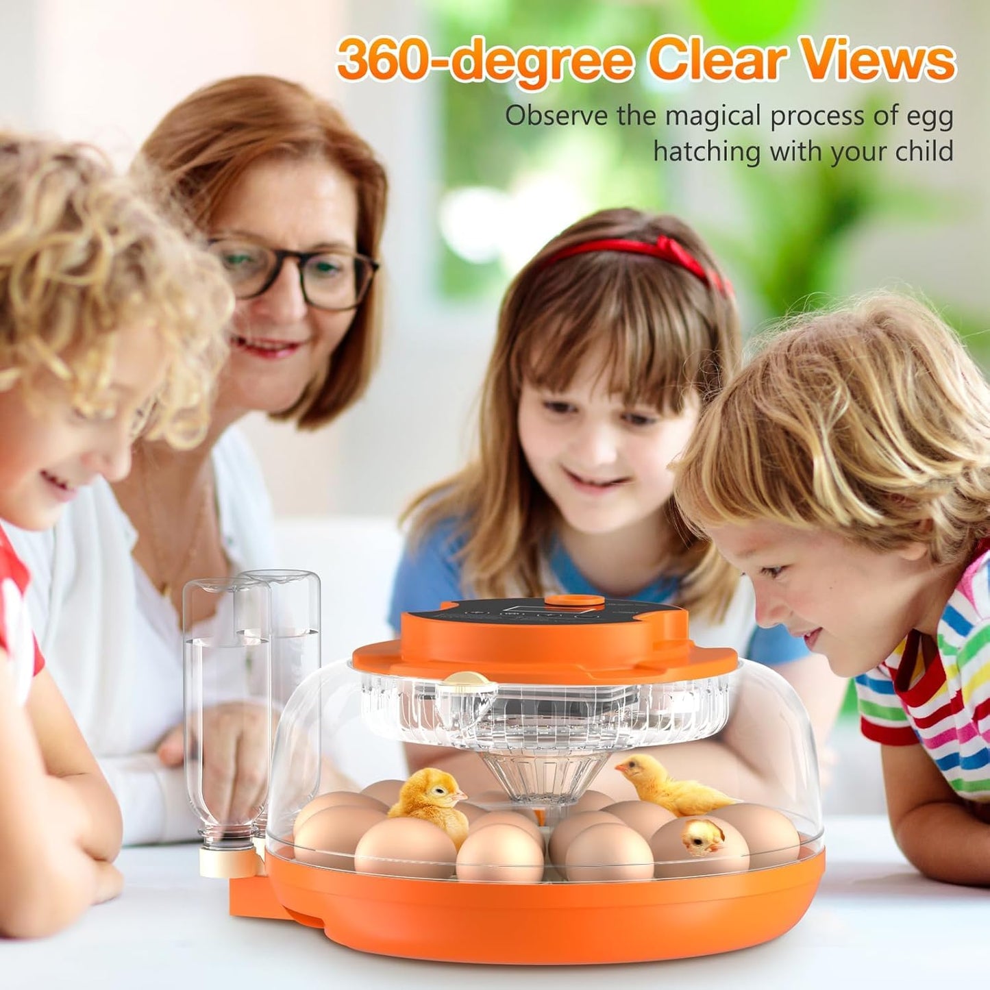 Egg Incubator with Automatic Egg Turning and Humidity Control, 18 Eggs Incubators for Hatching Eggs Chicken Quail Ducks Goose Parrot for Home Lab Farm Classroom
