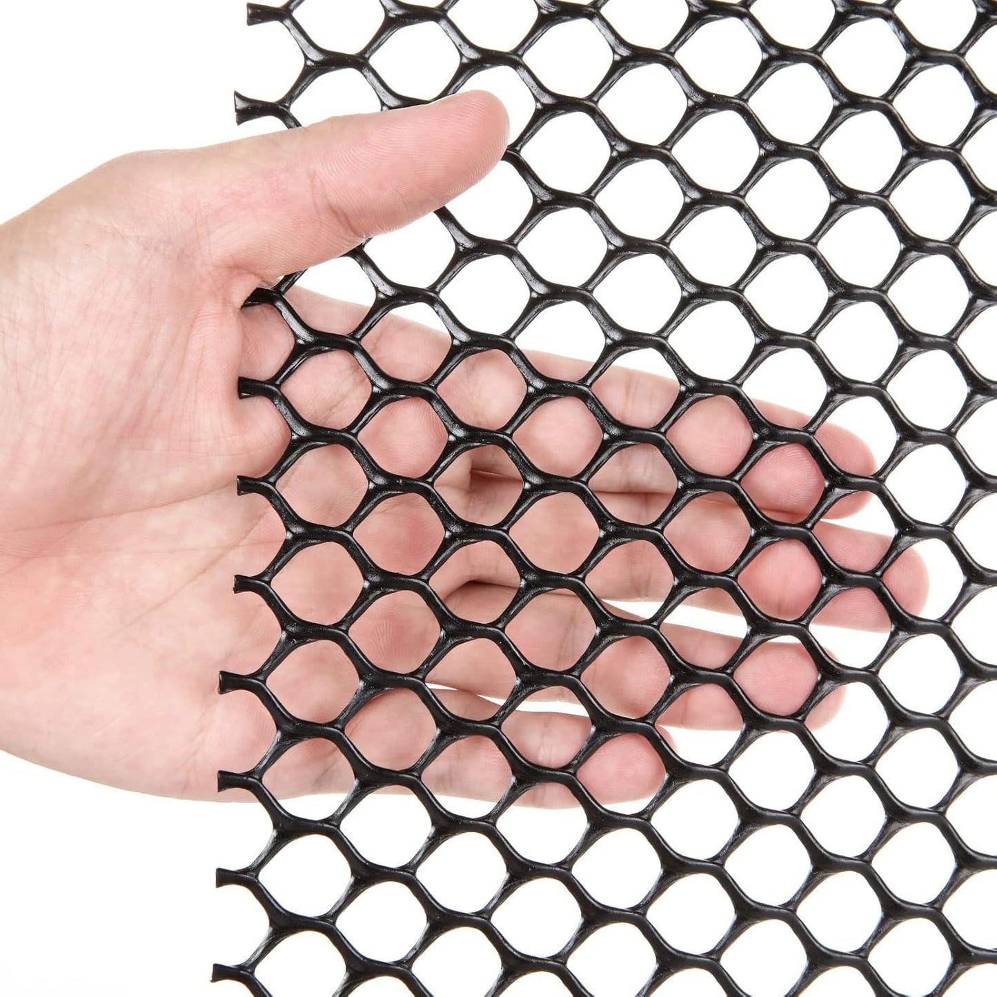 LDXDRU Black Plastic Wire Mesh Fence 15.7in x 33ft Chicken Wire Mesh, Plastic Wire Mesh, Chicken Wire Fencing for Poultry, Dogs, Rabbit Barrier & Gardening, Versatile Fencing & Netting Solution