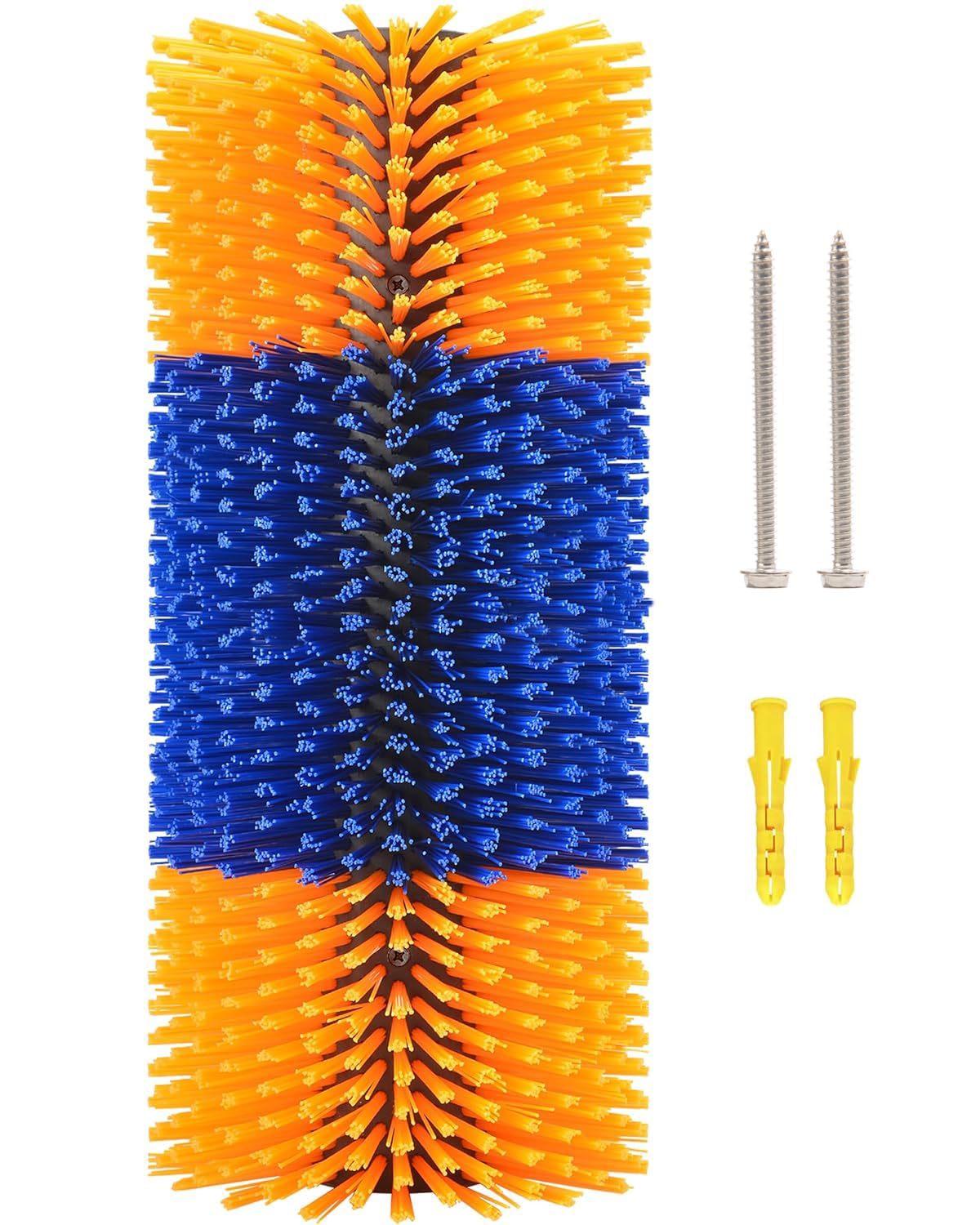 KUNBEIEN Livestock Scratch Brush Kit, Horse Massager for Relieving Itching, Suitable for Horse, Cattle, Sheep, Pig, Yellow