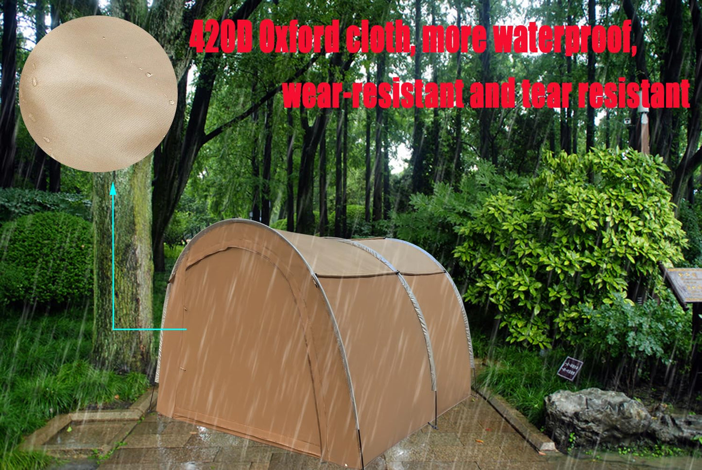 Bike Storage Shed Tent,Outdoor Portable Bicycle Storage Sheds with 420D Oxford Fabric Waterproof for 6-8 Bikes,Bike Covers Shelter for Motorcycle,Garden Tools,Toys,Lawn Mower