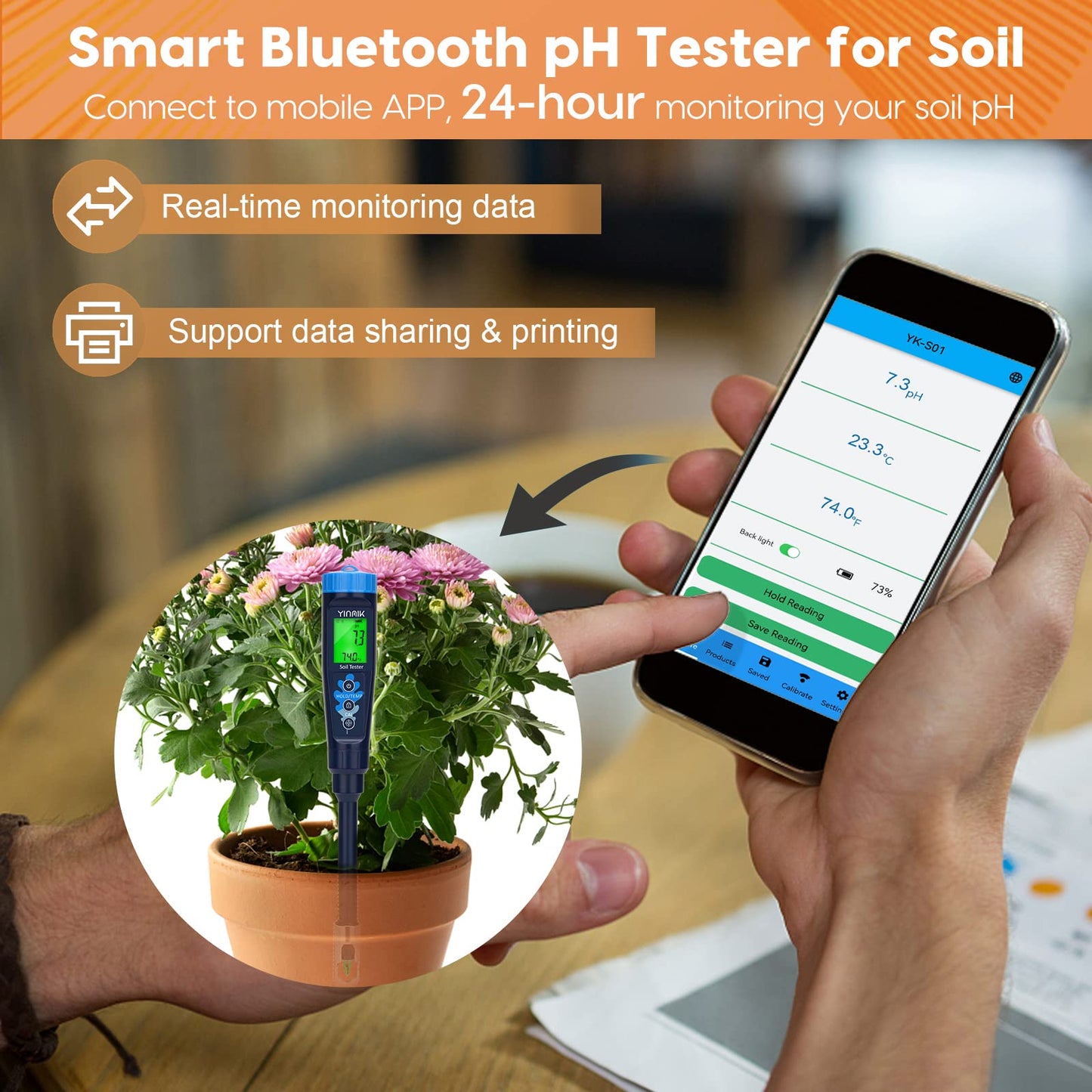 YINMIK Brix Refractometer and Soil pH Meter