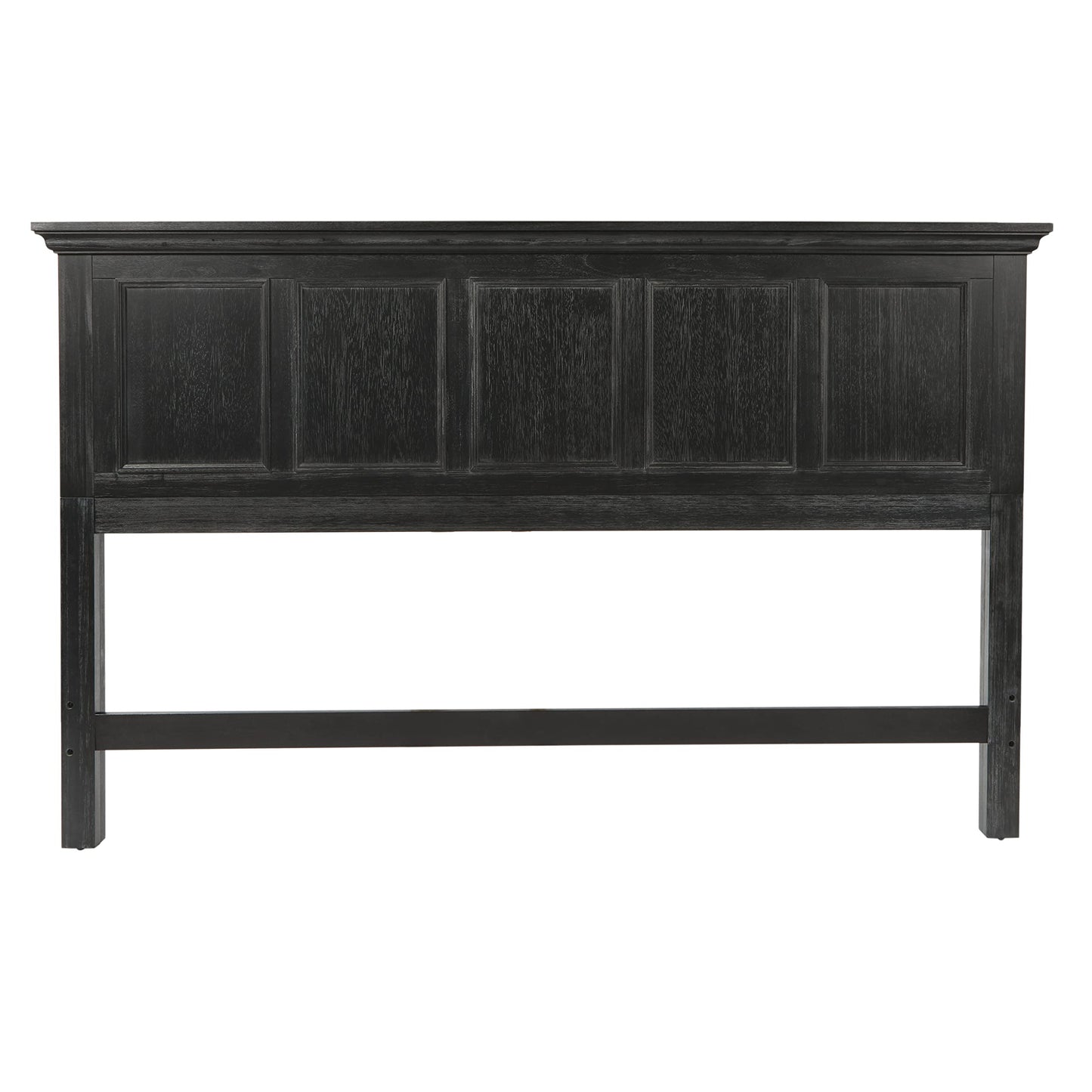 Office Star Products OSP Home Furnishings Farmhouse Basics King Headboard Only, Rustic Black Finish