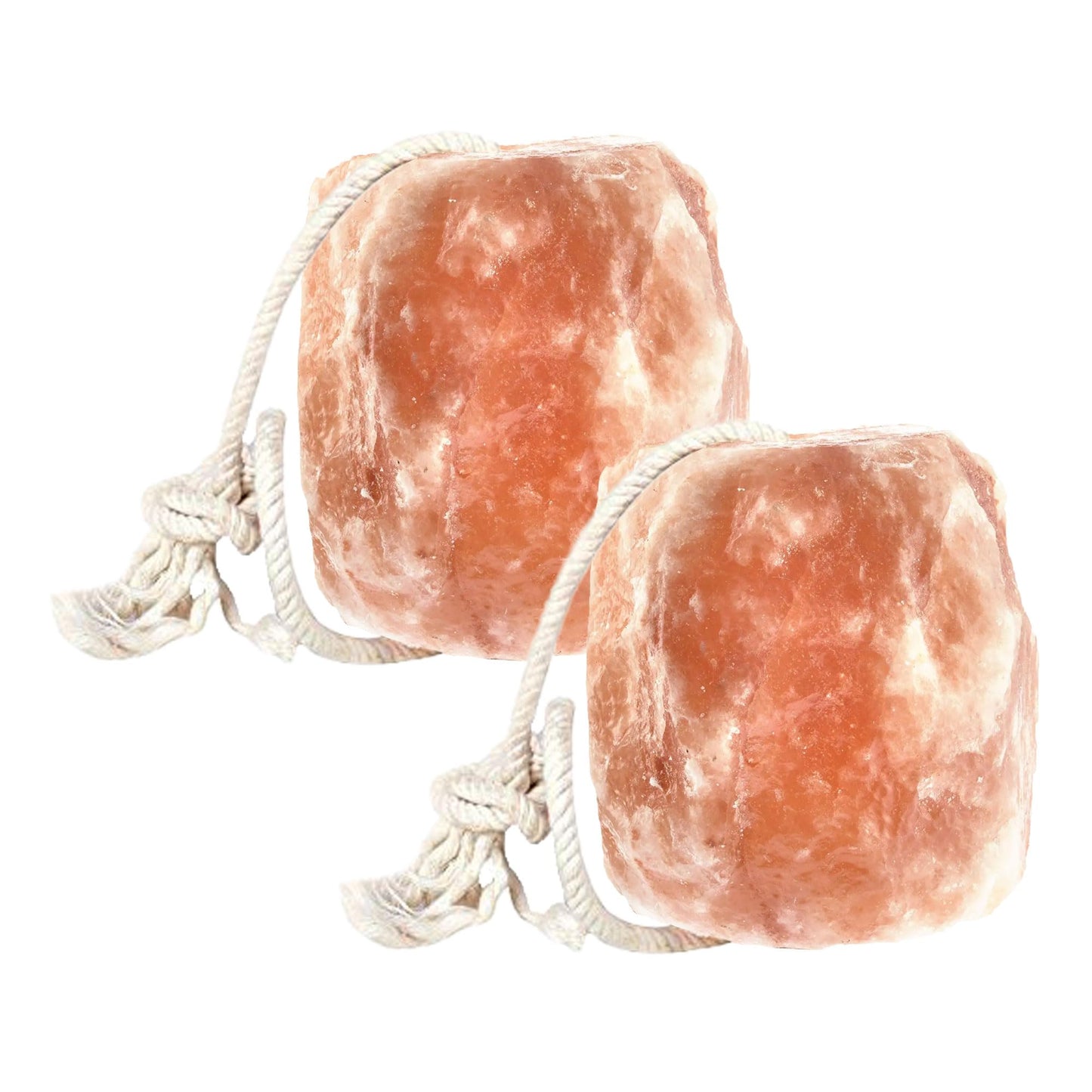 Animal Himalayan Salt Lick on Rope for Horses, Deer, Rabbits, Cows and Other Livestock | Lick Salt for Deer | Digestive Aid for Animals | Horse Treats (HORSE-6LB Pair)