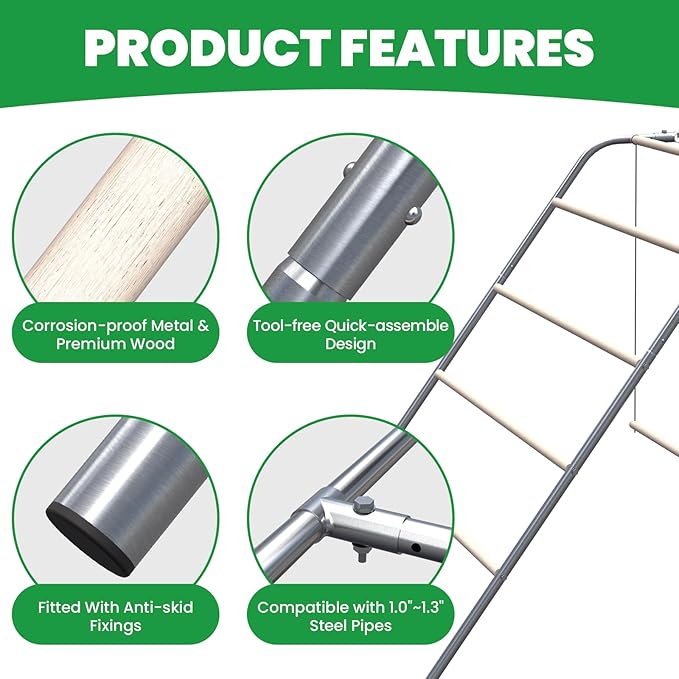 Chicken Coop Roosting Perch Essentials：Perfect for Backyard Poultry, Easy Installation Farm Roost Toys for Chickens(41.3''L x 40'' W x 41.7H'')
