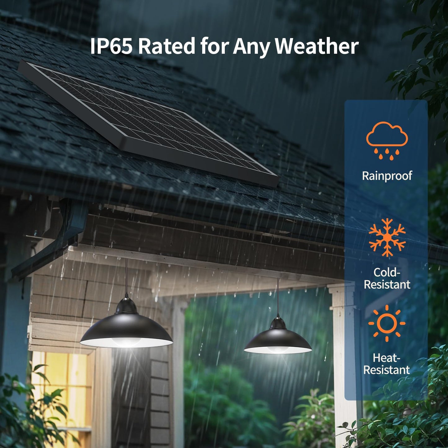 Lightonight Solar Pendant Lights Upgraded Double Bulb Lights IP65 Weatherproof Dusk to Dawn Solar Shed Lamp with Remote Controller for Outdoor Gazebo Barn Chicken Coop Bullpen Pig Pen Stables Tents