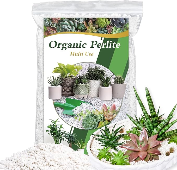Organic Perlite for Plants, Enhances Soil Drainage and Aeration, Perfect Perlite for Plants Indoor & Outdoor, Horticultural Perlite for Gardening, Perfect for Potting Mixes, 1QT