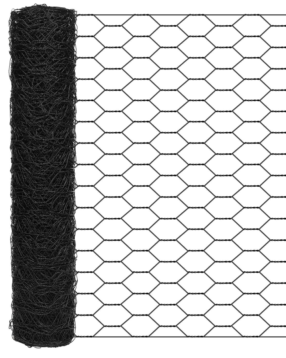Garden Poultry Black Chicken Wire - 13.7 '' × 157 '' Chicken Wire for Crafts, Garden Fence Animal Barrier, 0.8 inch Mesh Poultry Netting Fence, Pet/Rabbit/Chicken Wire Fencing