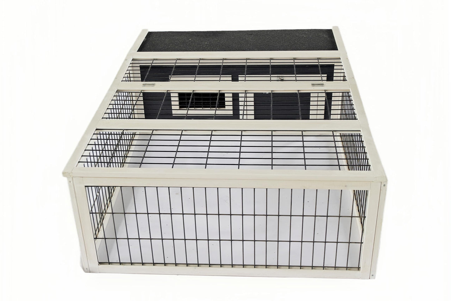 CHURRZZ Wooden Outdoor Rabbit Cage, Openable Waterproof Roof, Dual Habitat, Small Animal House,Rabbit Huts for Farms and Gardens,Hamsters,Guinea Pigs,Ferrets,Hedgehogs