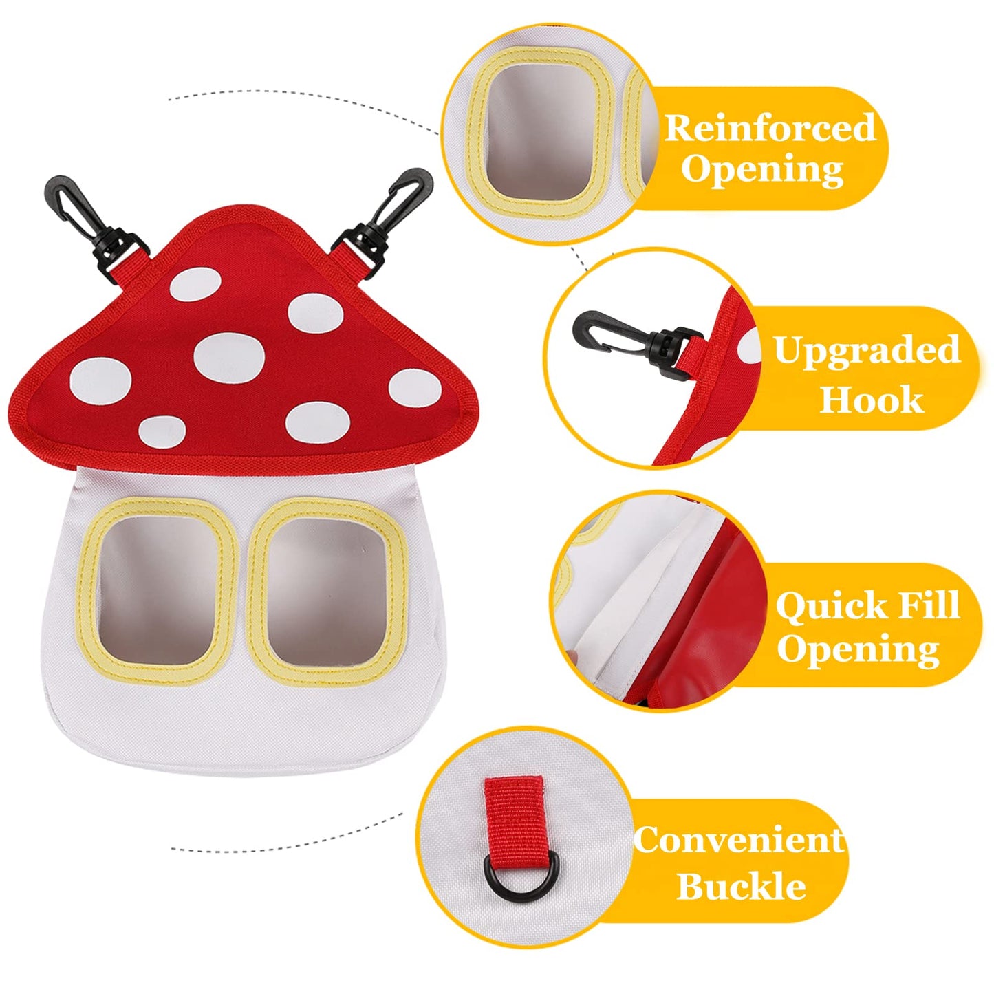 TANOMA Bunny Hay Feeder, Hanging Rabbit Hay Feeder Bag for Bunnies Guinea Pigs Chinchillas Hamster