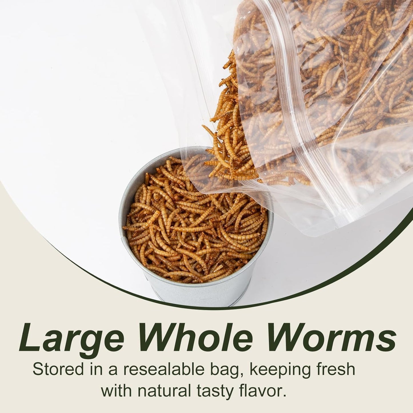 Adaman Dried Mealworms -10 LBS- 100% Natural Non GMO High Protein Mealworms - Bulk Meal Worms for Chickens & Birds, Ducks - Best Chicken Treats, Bird Food, Turtle Food