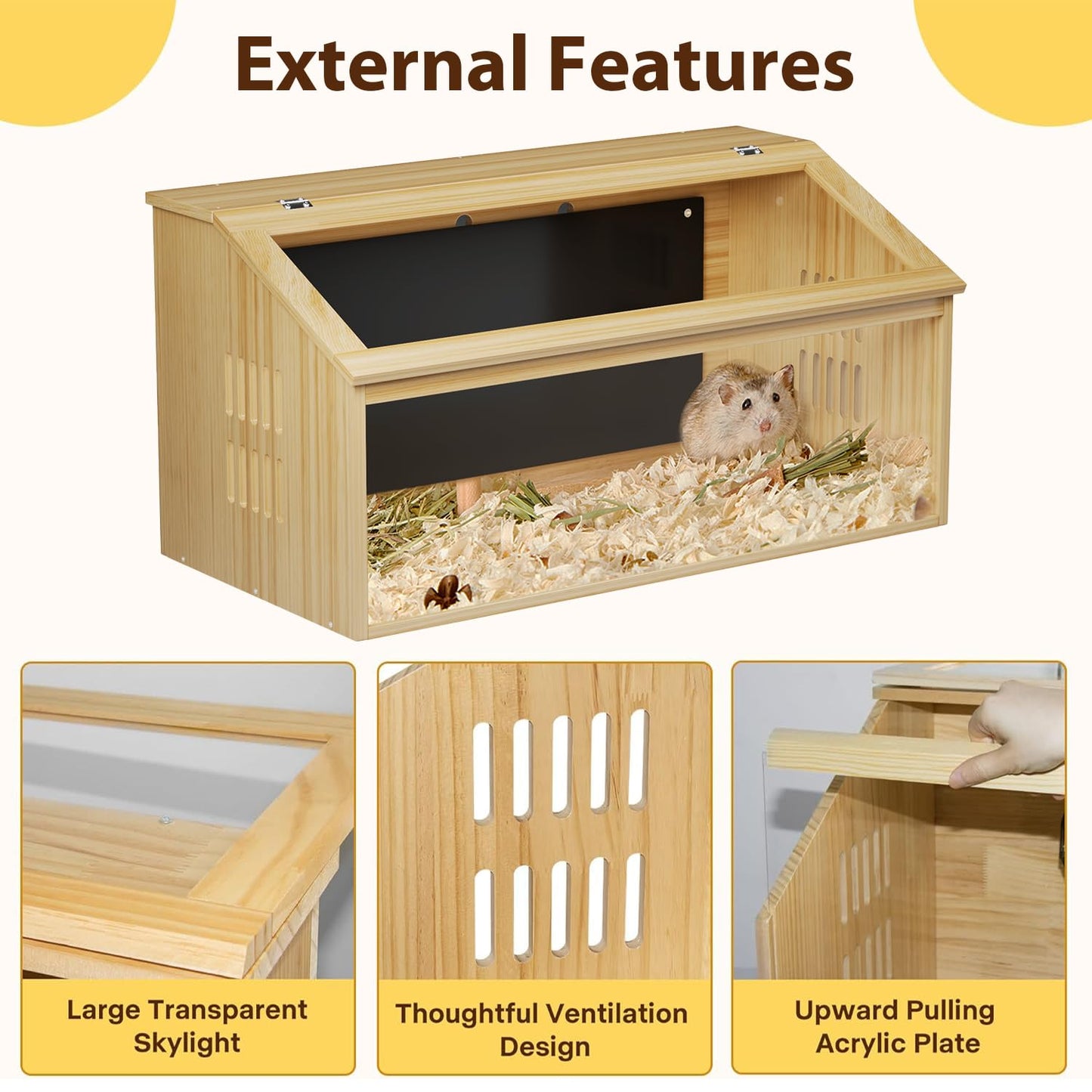 EVERYGROW Brooder Box for Chicks, Chicken Brooder Box with Thermostat & Heating Plate, brooder House for Chicks with Heat, Baby Chicken cage Quails Hamsters for 30 Chicks,31.5"*15.7"*15.7"