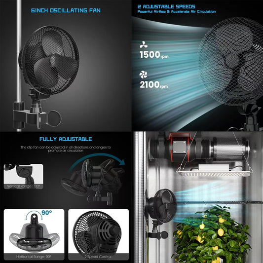 Supergrower 4X2X6FT Height Extra Grow Tent Kits Complete for Indoor Plants,Include Almost Everything for Indoor Plants Growing (LED Light+Tent+ 4" Vent Sets+Grow Tent Humdifier+Heater+Clip Fans)