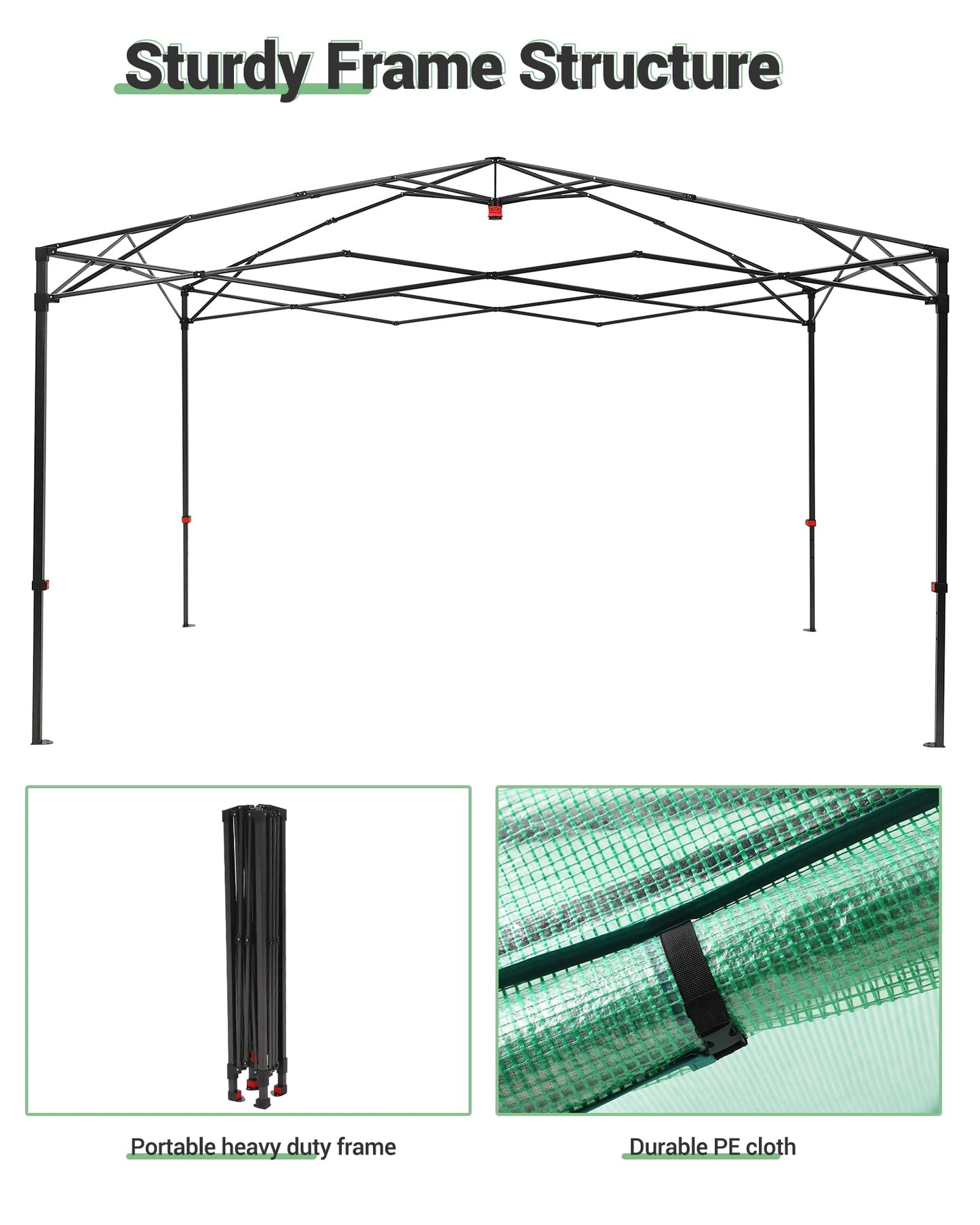 8X12 FT Portable Greenhouse for Outdoor,243 x 365 CM Wall in Pop Up Greenhouse for Gardening Plant, Zipper Roll Up Door & 4 Mesh Window, Double Frame, PE Cover Grow Tent for Winter, Green