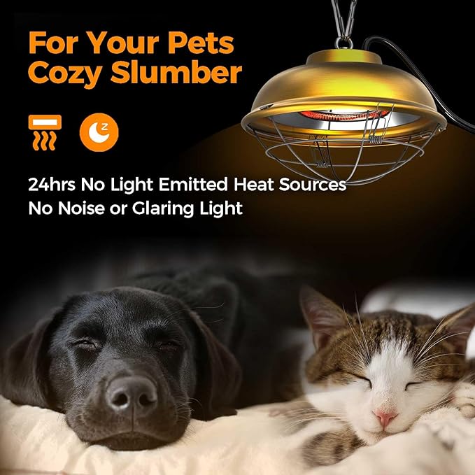 300 Watt Heat Lamp for Chicken Coop - Professional Waterproof Chicken Coop Heater for Indoor & Outdoor Used - Suitable for Chick, Duck, Rabbit and Dog