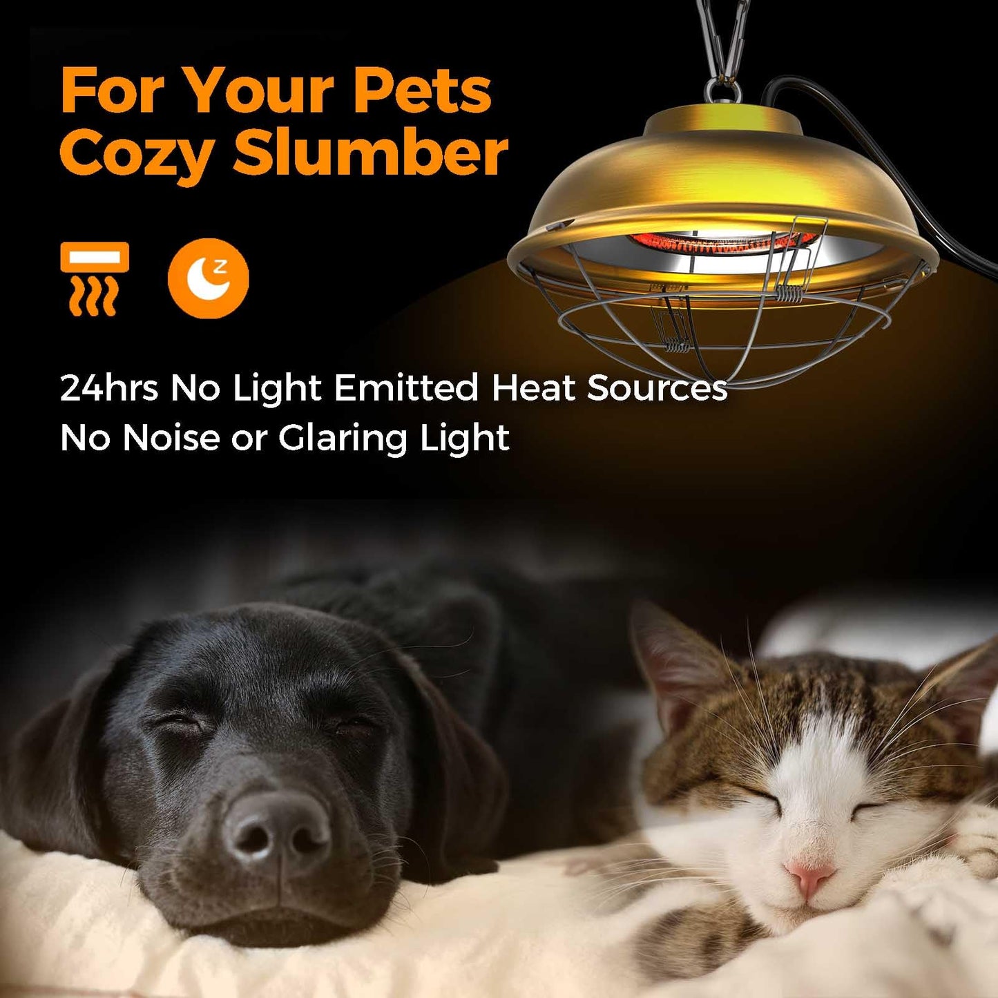 WORLEYX 300 Watt Heat Lamp for Chicken Coop - Professional Waterproof Chicken Coop Heater for Indoor & Outdoor Used - Suitable for Chick, Duck, Rabbit and Dog