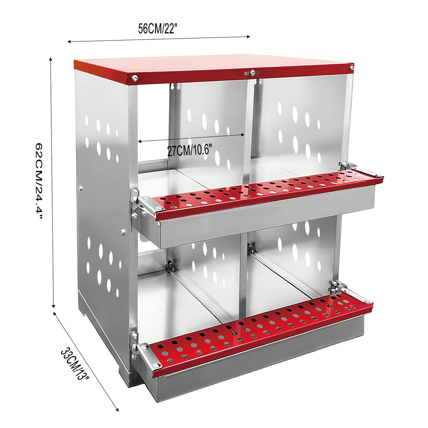 XINYI Chicken Nesting Boxes for Laying Eggs,Metal Coop for 4 Chickens,Roll Away Nesting Boxes,Easy Egg Collection,Brooder Box for Rabbit,Squirrel,Parakeet,Owl,Cockatiel,Robin