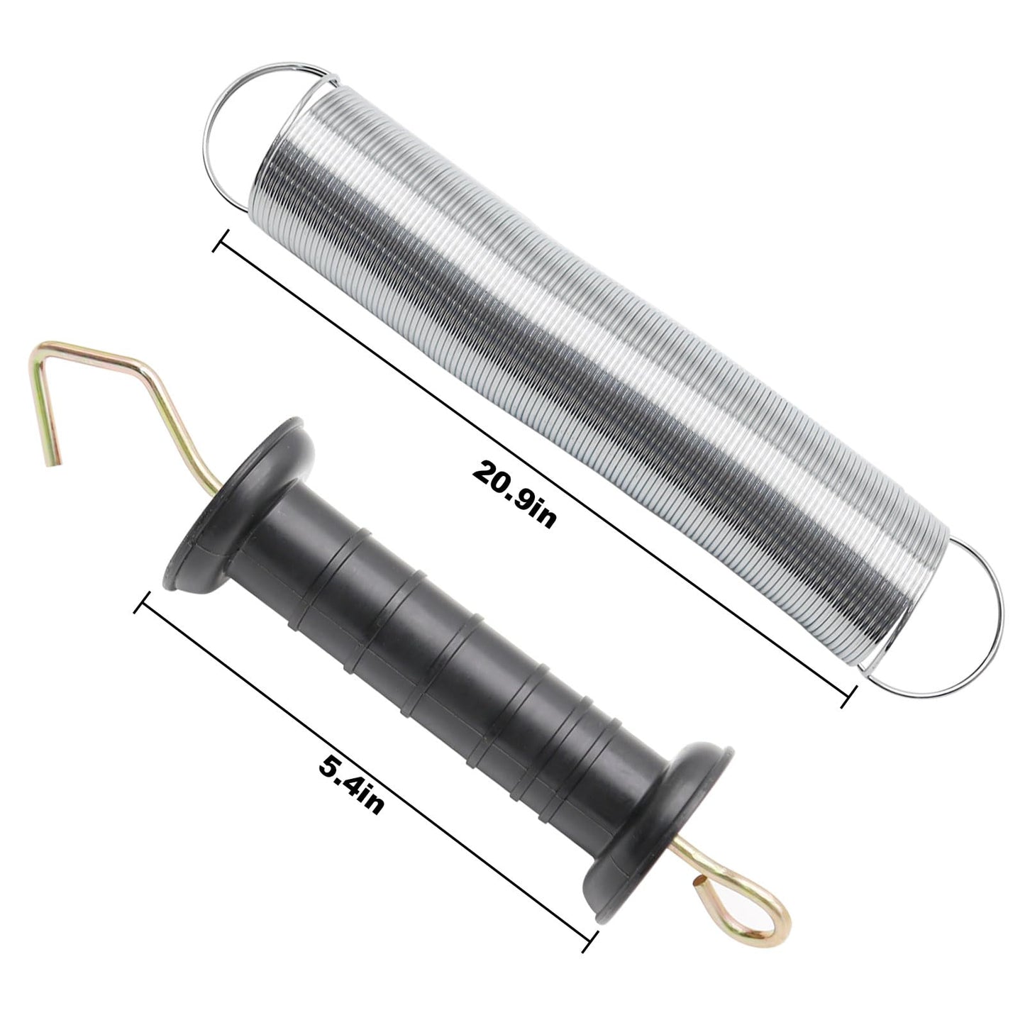 Anxingo 2 Set of Electric Fence, Handle Set with Anchors, Spring Gate Handle Set with 16 feet Tension