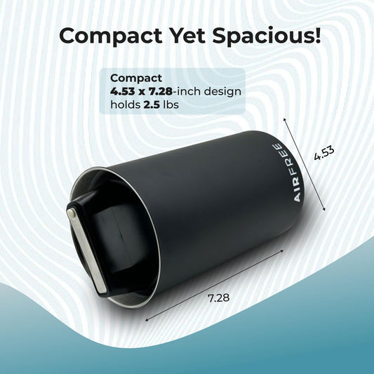 Skywin Metal Canister with Seal Lid, Black Coffee Canister, Coffee Container, Coffee Bean Storage, Vacuum Coffee Canister, Push Out Excess Air Preserve Food Freshness