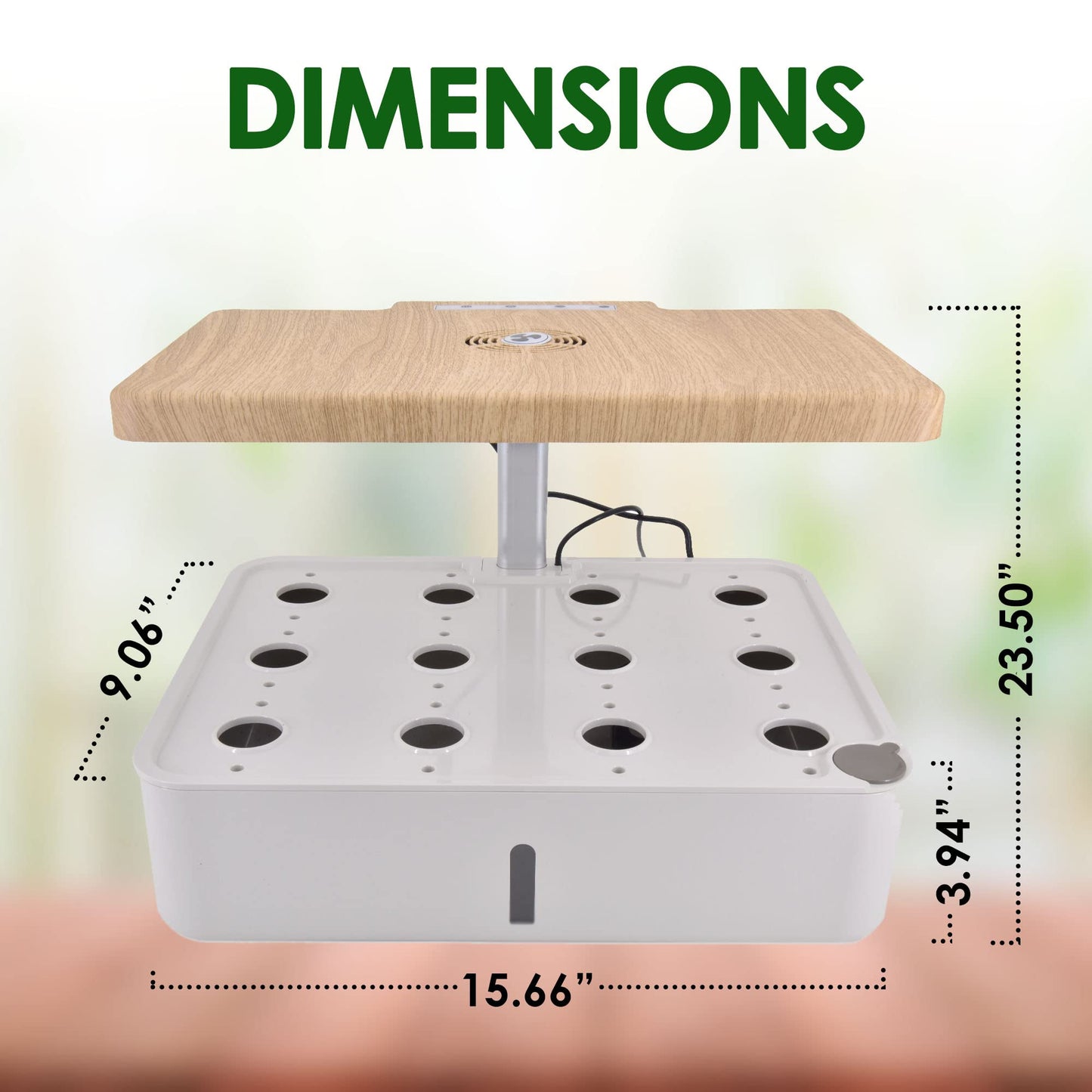 Smart Garden Hydroponics Growing System, Mini Herb Garden with Pump System, 14 Plant pods, 3 Planting Modes, 24 Hours Circulation of Water (No Seed), White