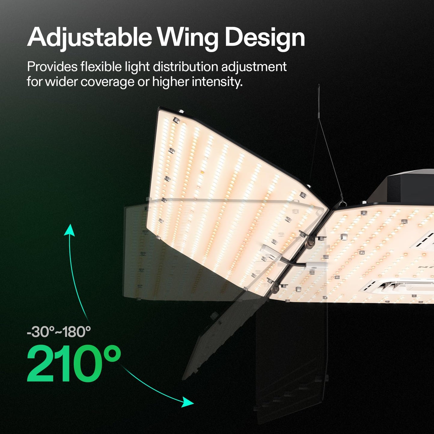 VIVOSUN AeroLight Wing AW400SE and LumaRay Side Lighting Bars (4-Bar), Full Spectrum LED Grow Lights for Grow Tents, Greenhouses, SGS Compatible