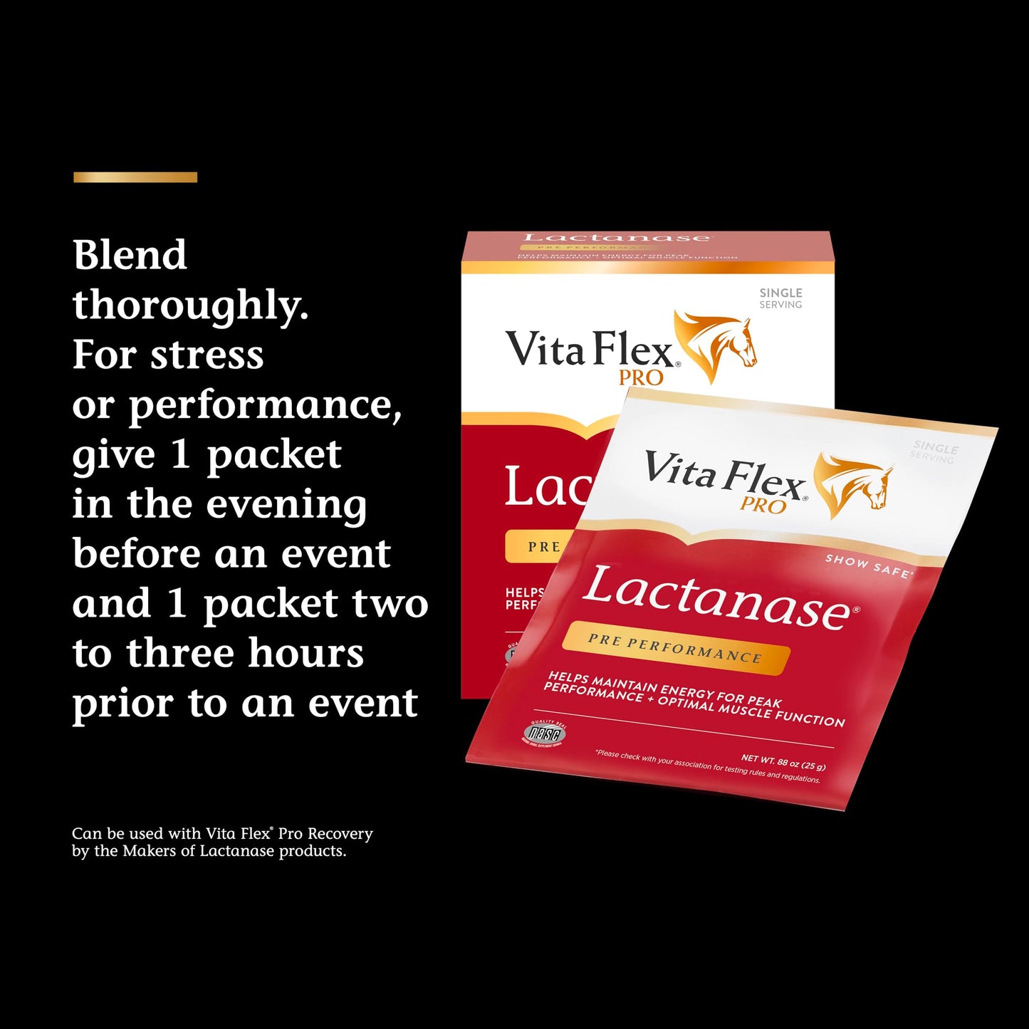Vita Flex Pro Lactanase Pre Performance, show safe* muscle and metabolism support