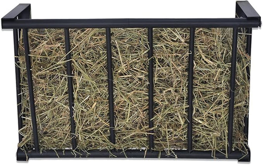 Wall Mount Hay Rack, 27'' Long Livestock Hay Feeder with 16 Gallon Capacity, Carbon Steel Hay Feeder for Sheep, Goats, Horses, Indoor Outdoor Uses