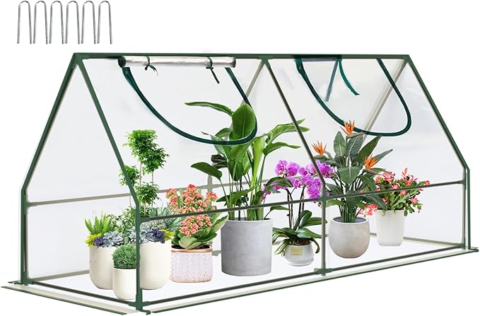 Mini Greenhouse, 47×23×23" Portable Greenhouse for Indoor Outdoor, Small Green House for Plants, Seedling, Germination