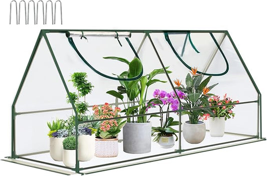 Mini Greenhouse, 47×23×23" Portable Greenhouse for Indoor Outdoor, Small Green House for Plants, Seedling, Germination