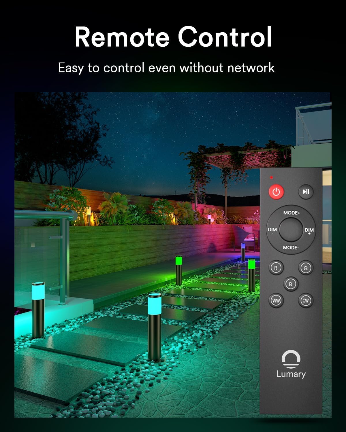 Lumary Wireless WiFi Moisture/Temperature Soil Meter 6 Pack Smart Pathway Lights