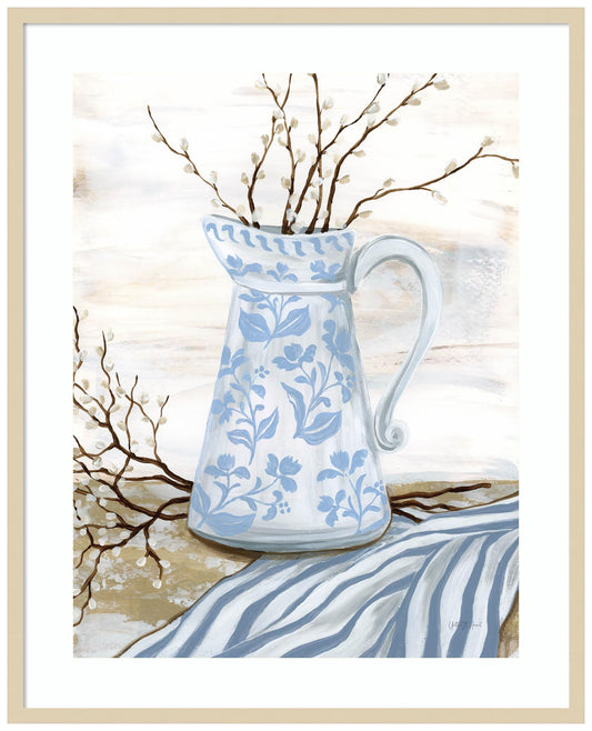 Amanti Art Framed Wall Art Print 41x33 Chantilly Cottage Vase by Yvette St. Amant, Still Life Wall Art, Rustic Farmhouse Decor, X-Large Poster Painting Artwork for Living Room, Bedroom, Bathroom