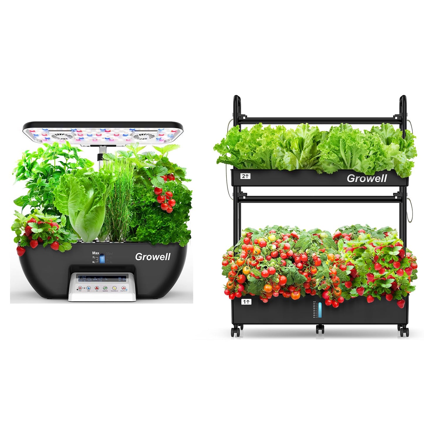 Growell 17 Pods & 60 Pods Hydroponics Growing System Kit