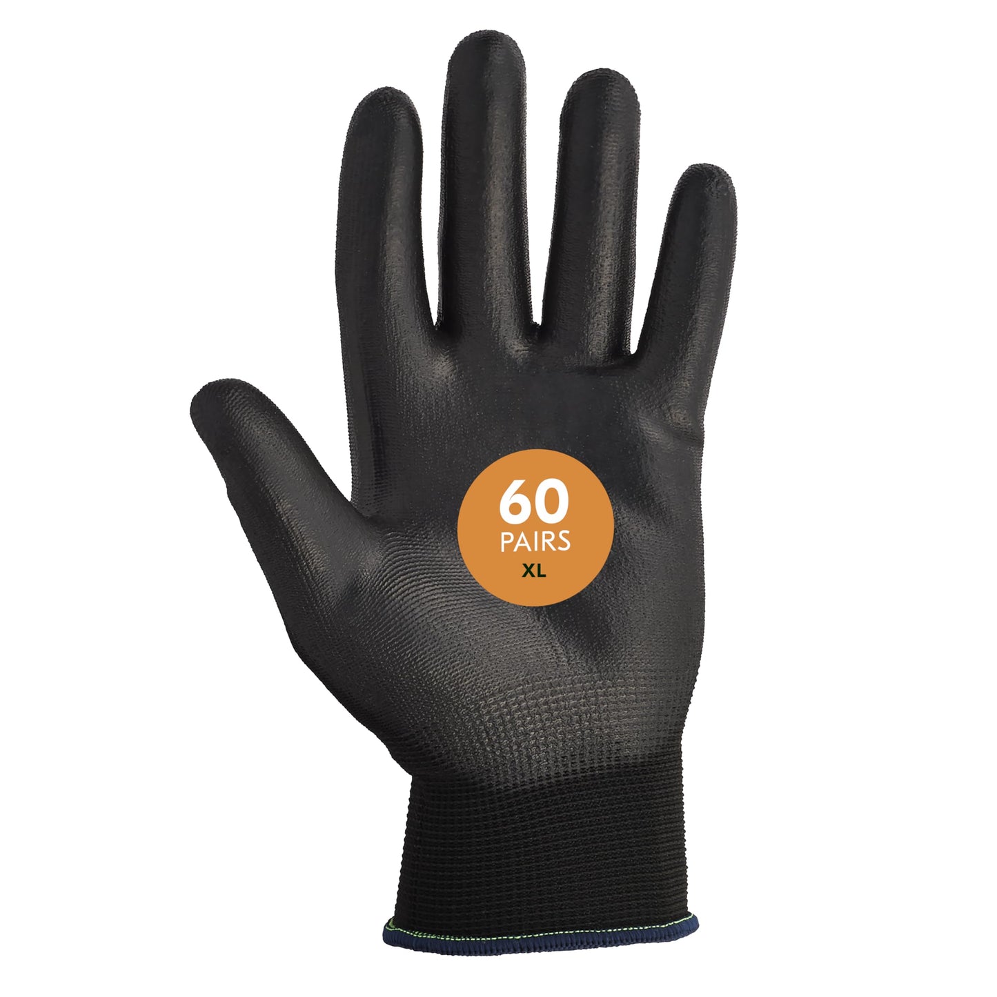 KLEENGUARD G40 Polyurethane Coated Gloves (13840), Size 10 (XL), High Dexterity, Black, 12 Pairs / Bag, 5 Bags / Case, 60 Pairs