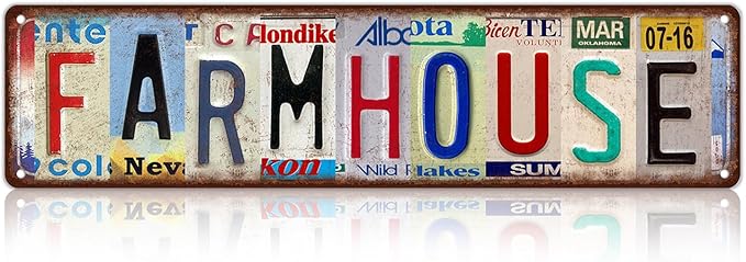 Vintage Farmhouse Metal Tin Signs Street Signs Home Wall Decor 16 x 4 Inches