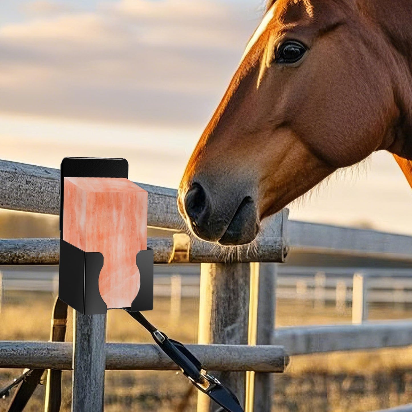 KHEARPSL 2pcs Stainless Steel Salt Block Holder 4lbs Mineral Lick Salt Block Holder for Deer Horse Cattle Salt Lick Blocks, Bottom with Drainage and Ventilation Holes