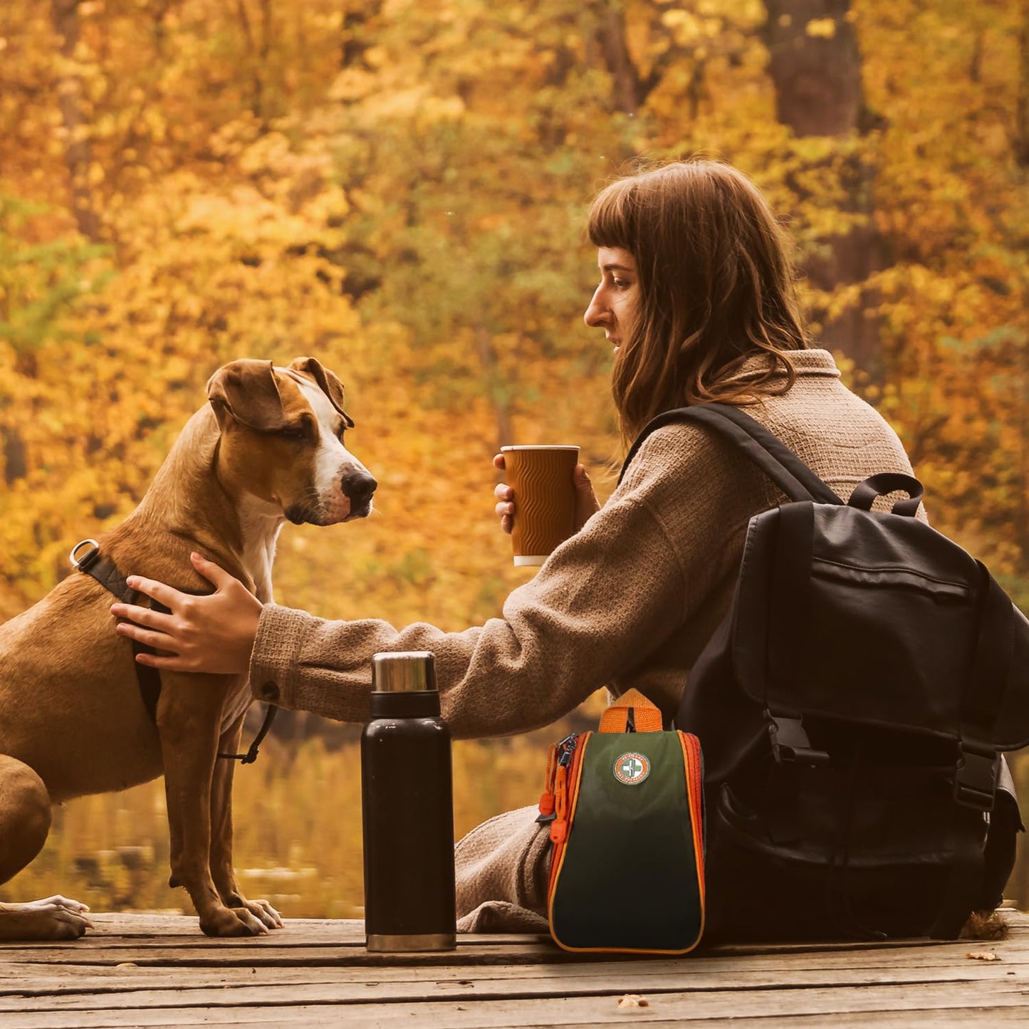 Be Smart Get Prepared Trails N’ Tails First Aid for You & Your Pet - 72 Pieces - Pet Care & Emergency Essentials - Designed for Pets, Outdoor, Auto & Home - Compact & Portable