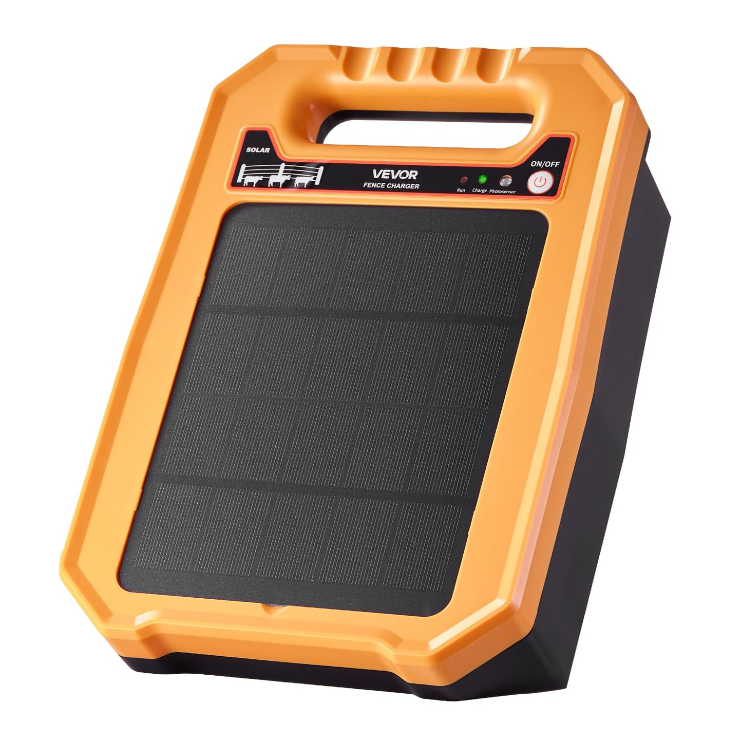 VEVOR Solar Fence Charger, 0.3J 8 kV Solar Powered Fence Charger, Weather-Resistant Electric Fence Energizer Kit, 7 Days Runtime, for Livestock, Poultry, Garden Protection