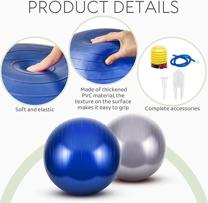 Sotiff 2 Pcs Herding Goat Ball Large PVC Exercise Training Ball with Inflator Pump for Dogs, Goats, Horses Outdoor Entertainment