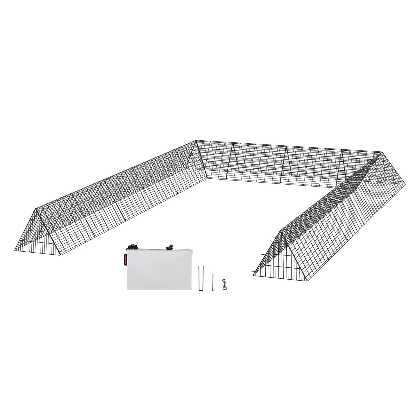 VEVOR 236.2 x 157.5 x 24.2 inch(LxWxH) Chicken Tunnels for Yard, Portable Chicken Run with Corner Frames, 2 Sets, Suitable for Chickens, Ducks, Rabbits