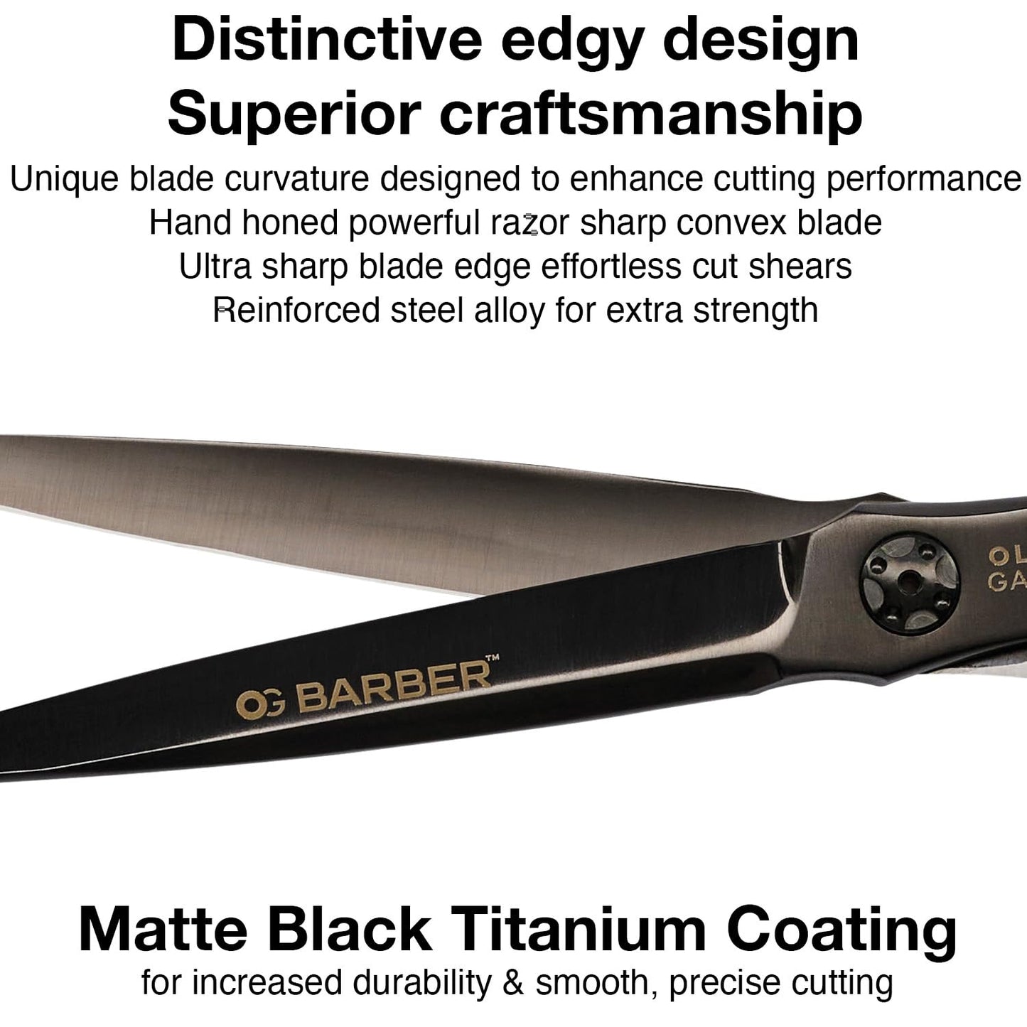 Olivia Garden Barber Shears Intro Kit - Includes Professional Hair Cutting Shears, Thinner, Case, and Accessories - 5.75" Razor Sharp Scissors - OGB-575, OGB-T630