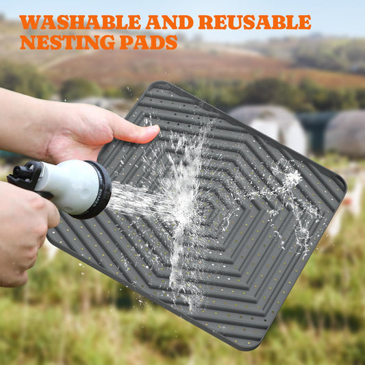 Chicken Nesting Box Liners: Washable Nesting Pads for Laying Eggs, 12x12, 10 Pack